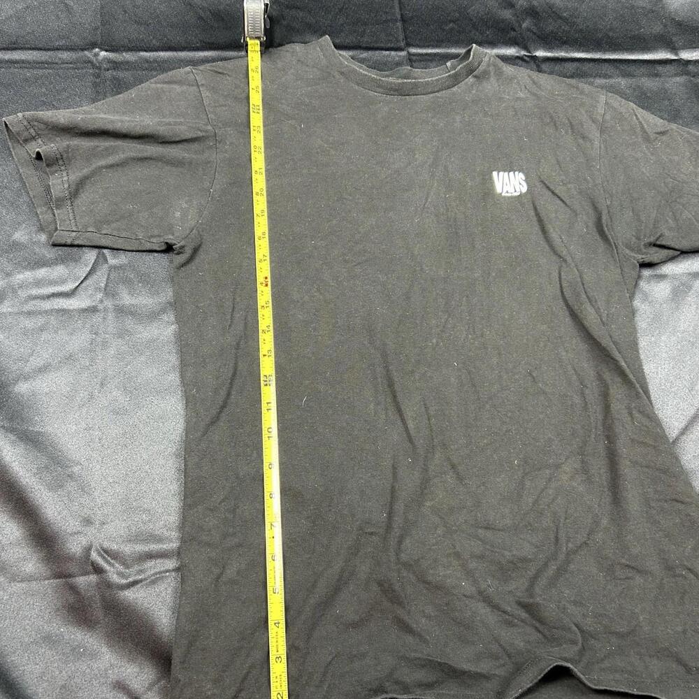 Vans Unisex T-Shirt Size M Black White Short Sleeve Back Graphic EUC - Picture 5 of 6